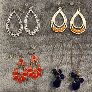 Charming Charlie Silver and gold hanging earrings